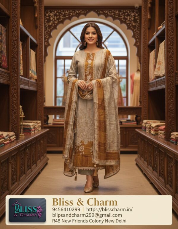 Elegant Maslin Women’s Ethnic Wear – Unstitched Collection for Festive & Wedding Wear